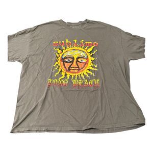 Sublime‎ Long Beach Sun Logo Vintage Band T-Shirt Graphic Rock Tee